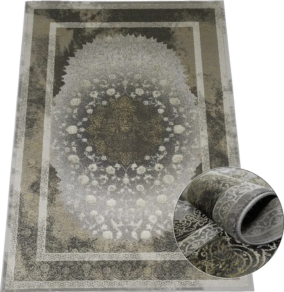 Koberec Deluxe 9091 béžový s orientálnym vzorom – obdĺžnikový Rozmer: 140x190 cm