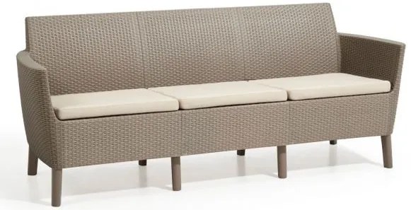 InternetovaZahrada - Záhradná lavica Salema 3 seater sofa - cappuccino