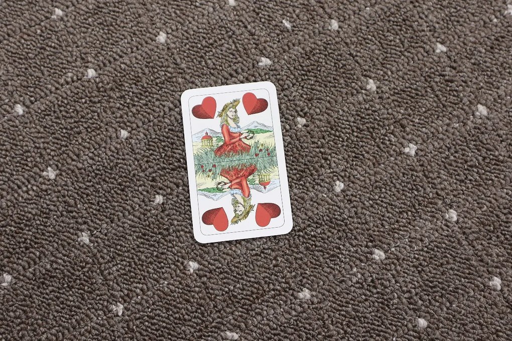 Condor Carpets, Kusový koberec Udinese hnedý štvorec, 60x60, hnedá, chodba / predsieň