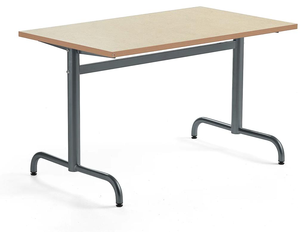 Stôl PLURAL, 1200x700x720 mm, linoleum - béžová, antracit