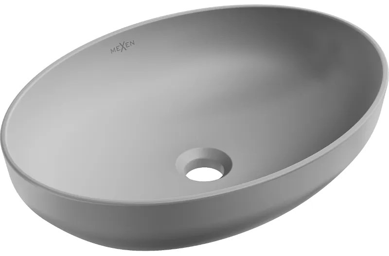 Mexen Cornelia, umývadlo na dosku 50 x 36 cm, svetlá šedá matná, 21885061