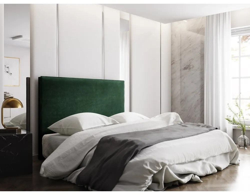 Tmavozelené čelo postele 180x120 cm Natalia – Milo Casa