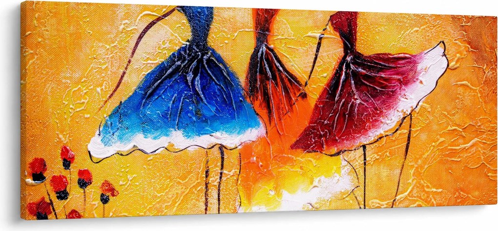 Obraz - Olejomaľba, baletky (120x50 cm)