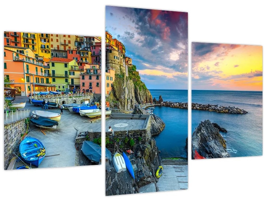 Obraz - Stredomorská dedina (90x60 cm)