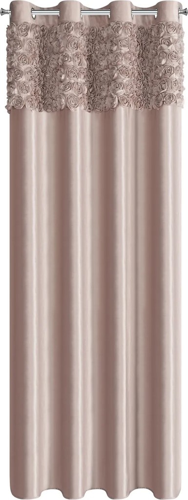 ZATEMŇOVACÍ ZÁVES NA KRÚŽKOCH EVA MINGE ROSES13 140X250 CM PUDROVÁ