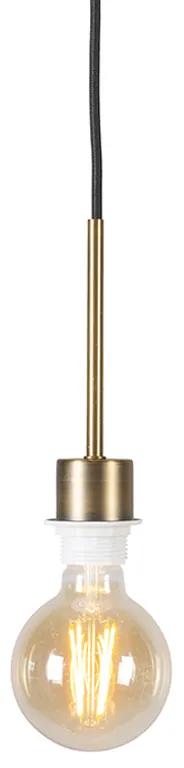 Moderné závesné svietidlo bronzové s čiernym káblom - Combi 1