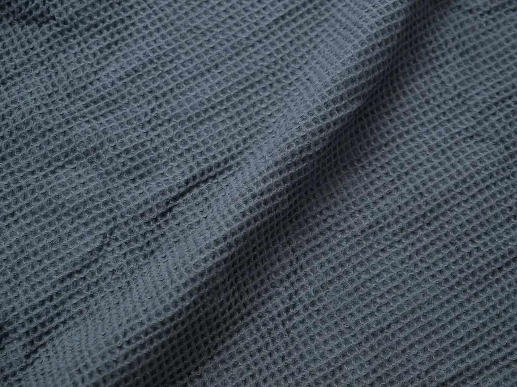 Vaflový župan s kapucňou SPAFFLE, tmavosivý Veľkosť: L/XL
