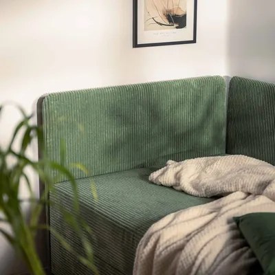 Rohová váľanda svetlozelená IBIS 90x200 cm