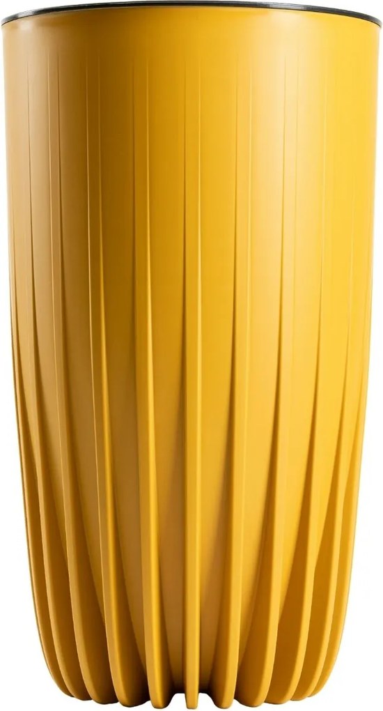 PLASTOVÝ KVETINÁČ STRIPPED 29X51,5 CM HORČICOVÁ