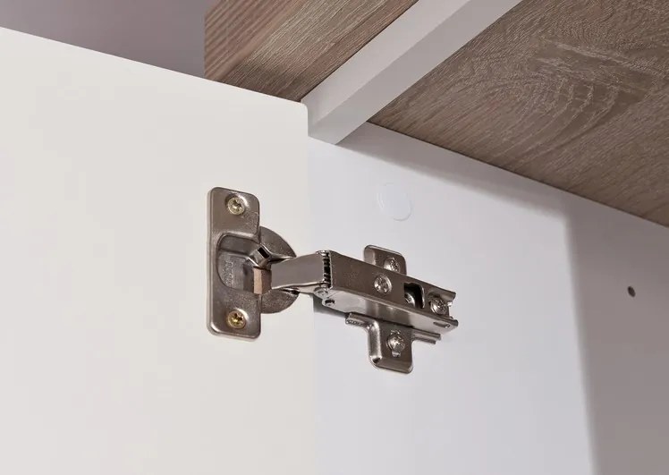 Vitrína Caracas typ 24, dub/biely lesk, s osvetlením