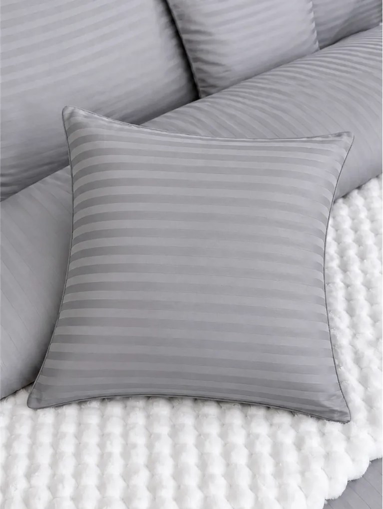 Damaškové obliečky Premium sivé 140x200/70x90 cm, 100 % bavlna, 140 g/m²