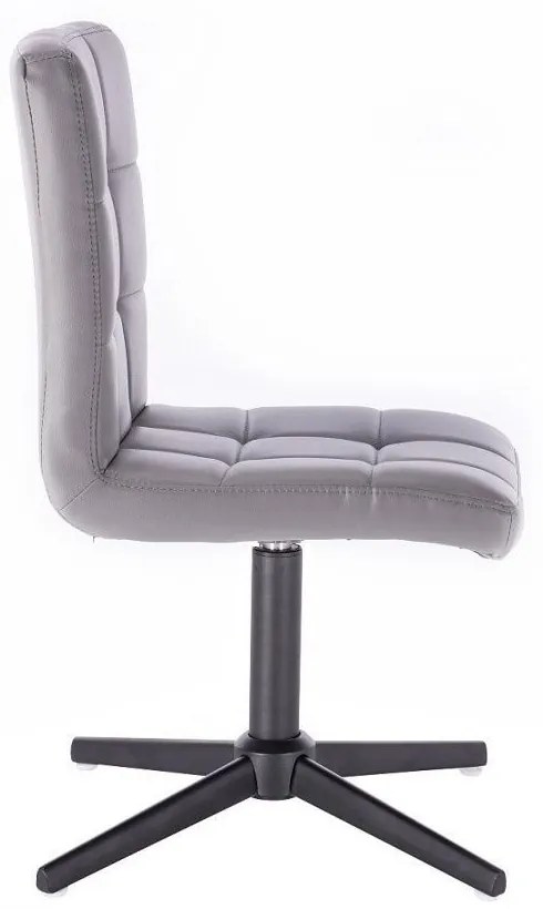 LuxuryForm DESIGN Stolička TOLEDO na čiernom kríži - sivá