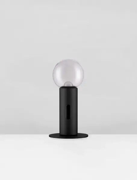 LED stmievateľná čierna stolná lampa Chronos
