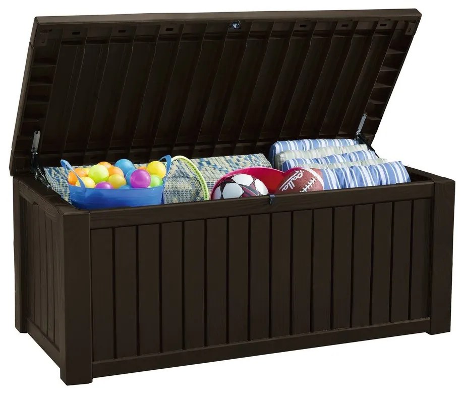 Tmavohnedý záhradný úložný box – Keter