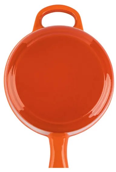 ERNESTO®  Liatinový hrniec s rúčkou, Ø 16 cm (oranžová)  (100353014)