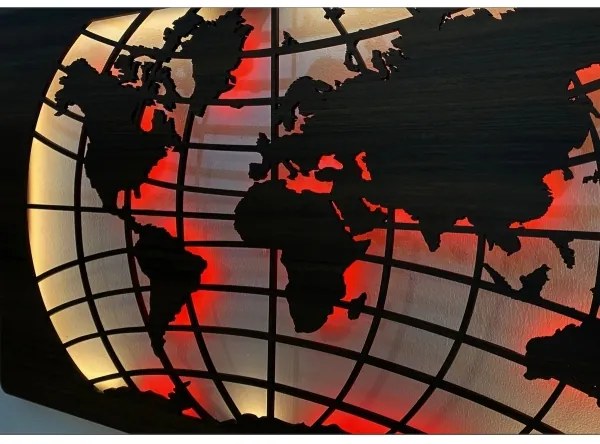 Li-Go 4709/DUB2 - LED RGBW nástenná dekorácia LED/24W/230V 125x74 cm dubová + diaľkový ovládač