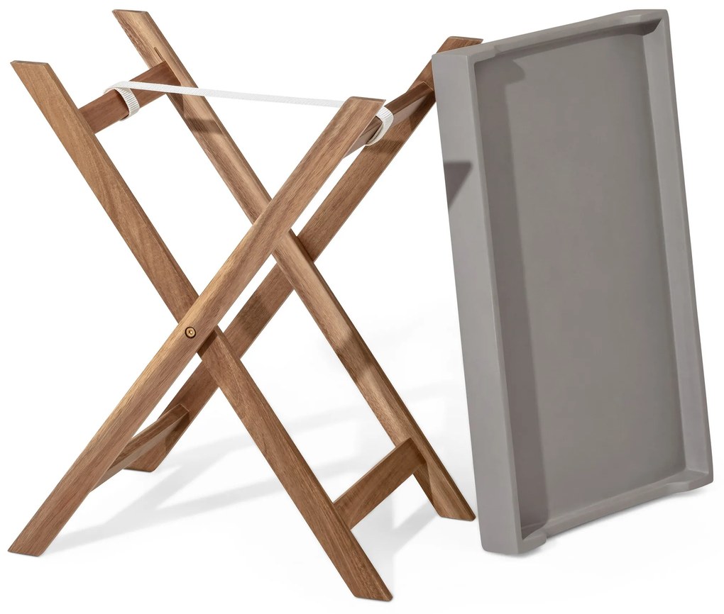 Odkladací stolík s polycementovým podnosom