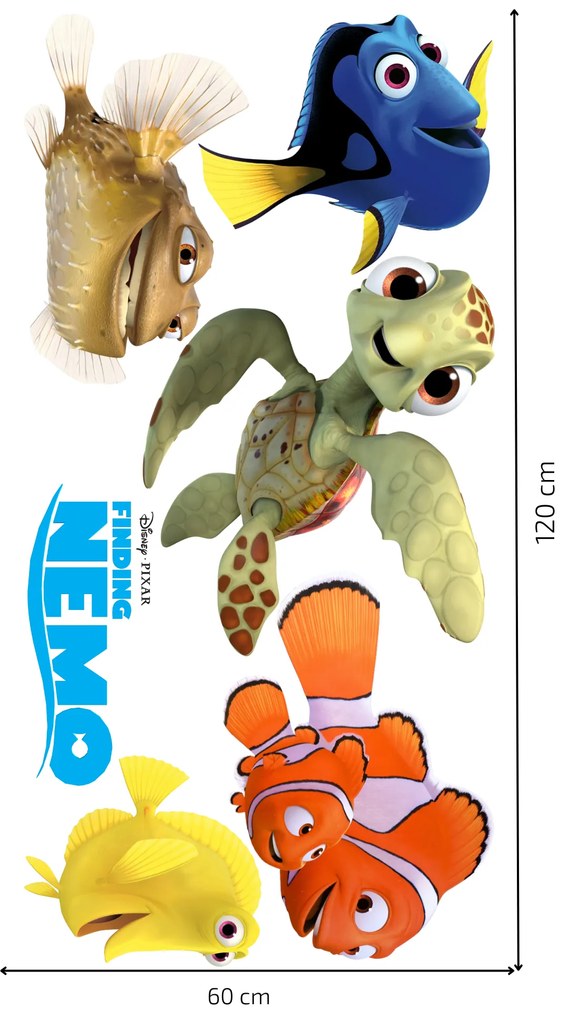 Textilná nálepka na stenu "Hľadá sa Nemo"