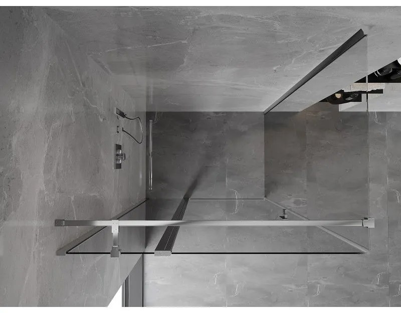 Mexen Mist T, sprchový kút s krídlovými dverami, 95 x 120 cm, 8mm číre sklo, chrómový profil, 8A4T-120-095-01-00