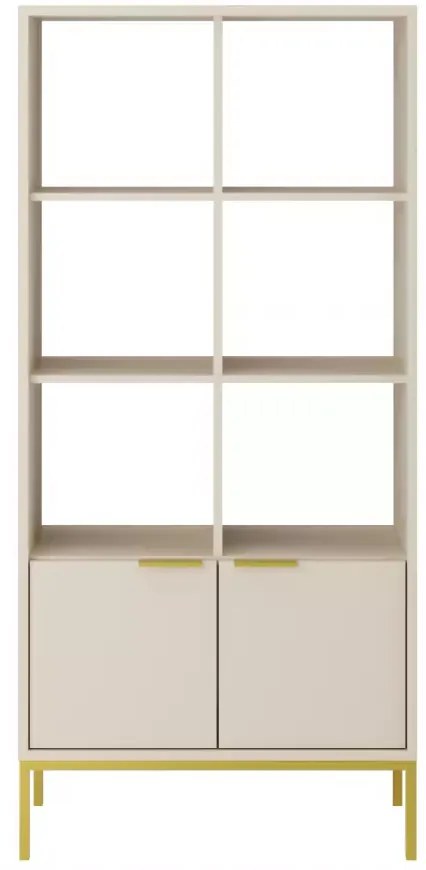 Knihovna Austin 80 cm kašmír/zlatá