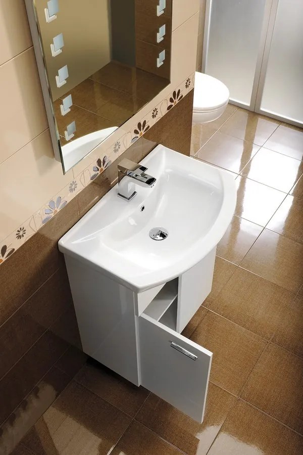 Aqualine Aqualine, ZERO keramické umývadlo nábytkové 55x43,5cm, biela, 6055