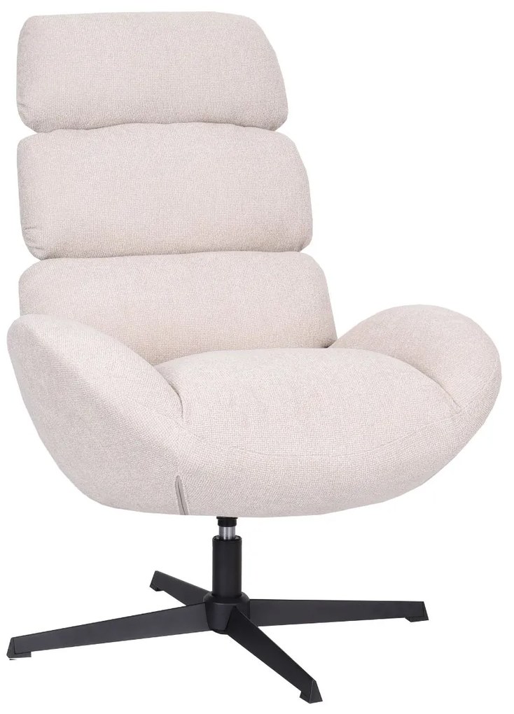 Otočné kreslo Cloud s vysokým operadlom, svetlobéžové