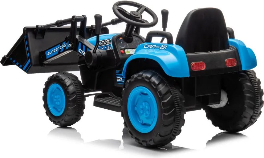 LEAN CARS Elektrický traktor s lyžicou BW-X002A modrý