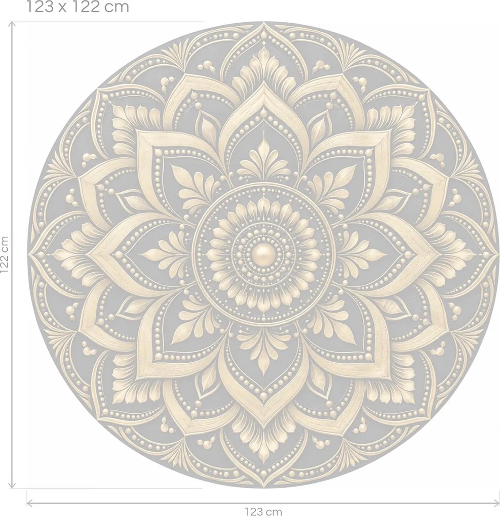Černozlatá mandala arch 46 x 46 cm
