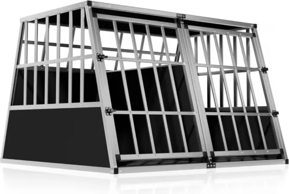 Prepravka pre psa BRUNO, 97x90x70cm, strieborná/čierna Cadoca