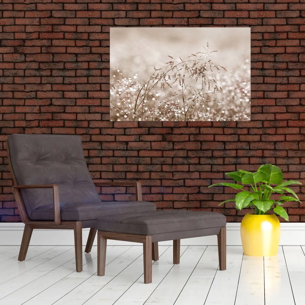 Obraz - Lúka v hnedých tónoch (90x60 cm)