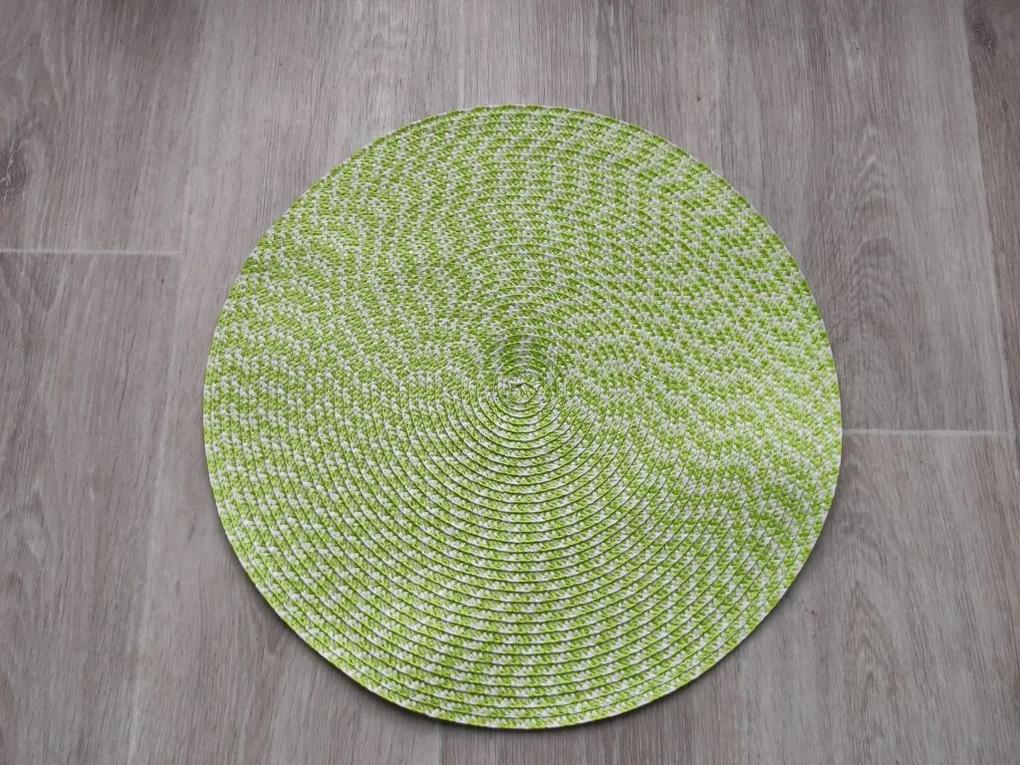 Prestieranie okrúhle 38 cm - zelenobiele