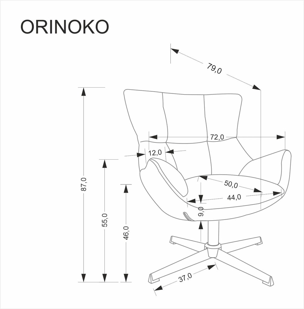 Otočné křeslo Orinoko béžové