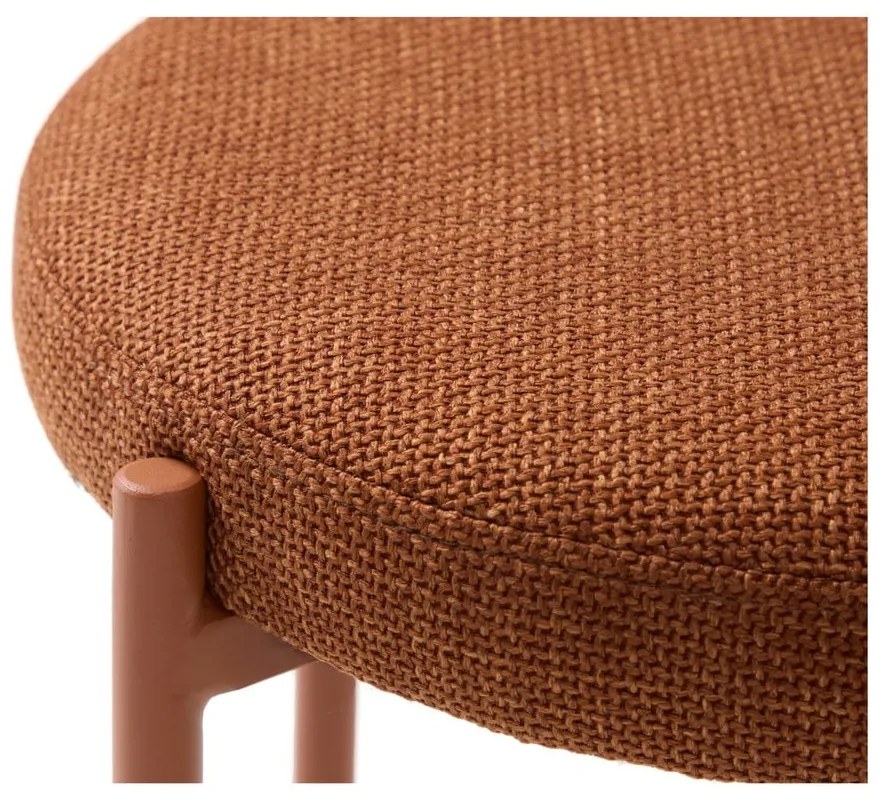 Kovová stolička v terakotovej farbe Pelican – Unique Furniture