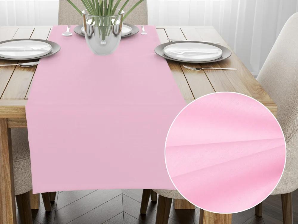 Biante Bavlnený behúň na stôl Moni MOD-507 Svetlo ružový 35x140 cm