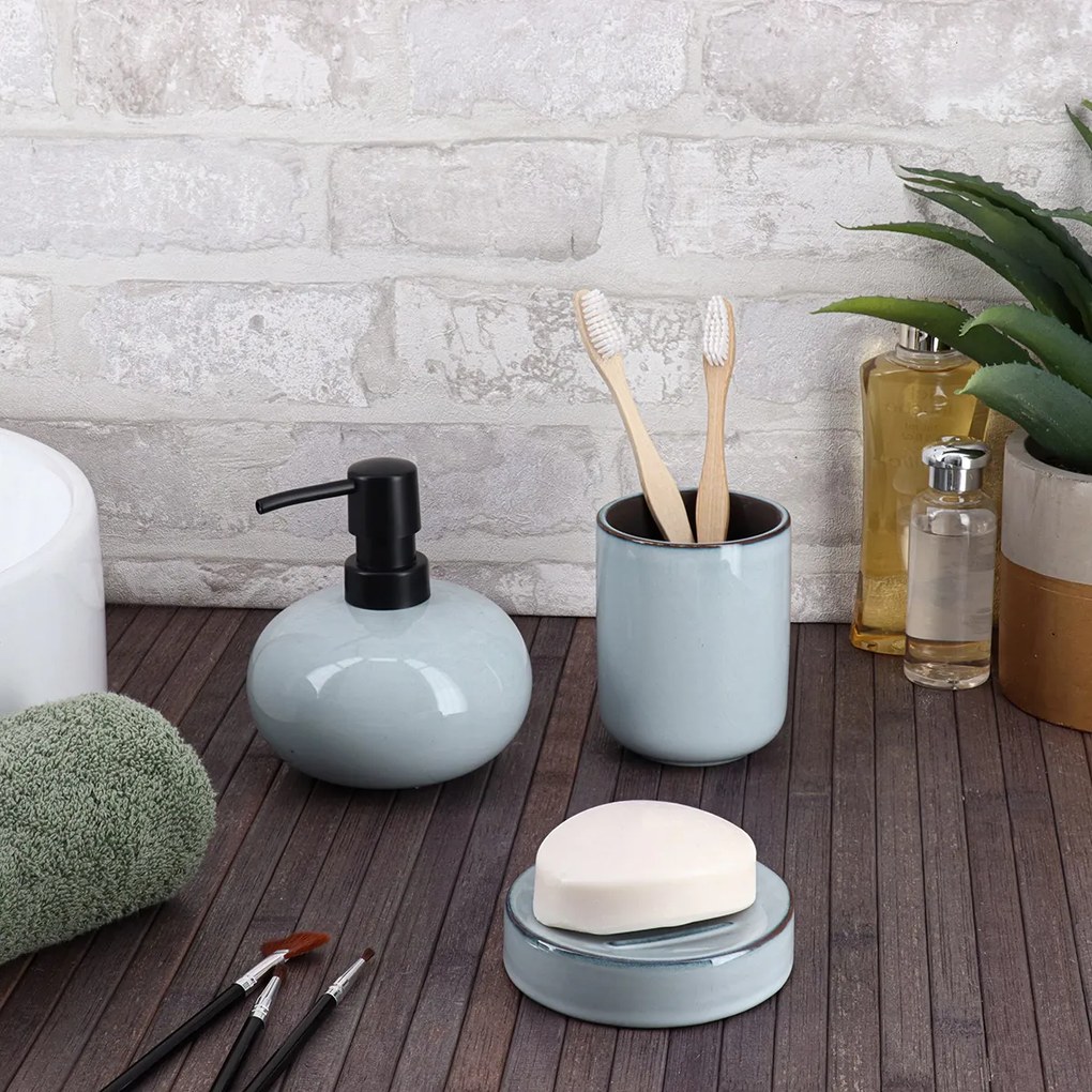 Kúpeľňový pohár Laveo, modrá, 350 ml