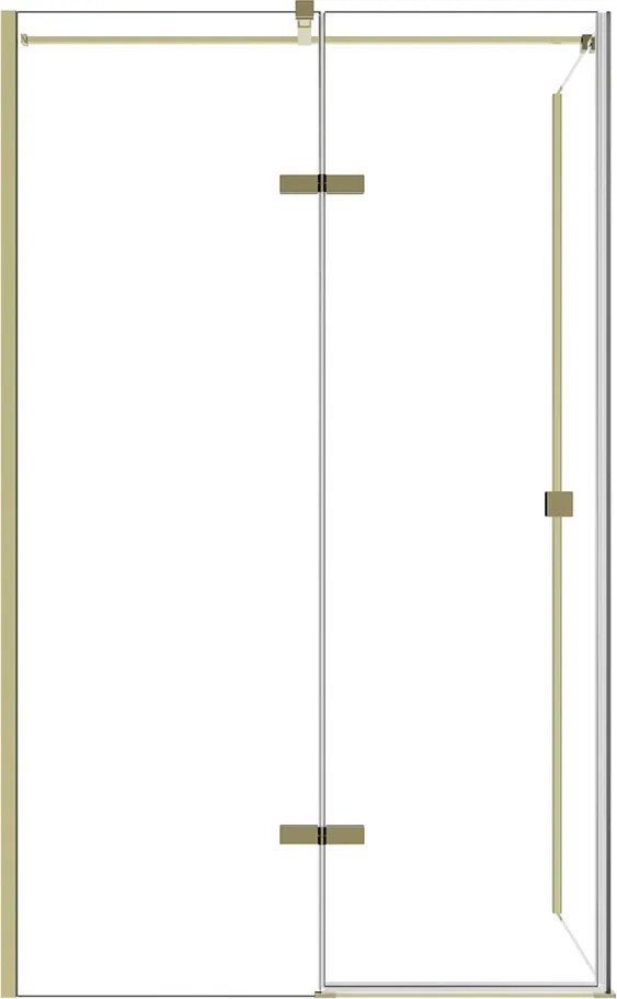 Besco Obdĺžnikový sprchový kút PIXA GOLD R 100x80 (100x90, 120x80, 120x90), výška 195 cm - bez vaničky BESCO-Rozmery: 100x90, BESCO-Orientácia: Ľavá