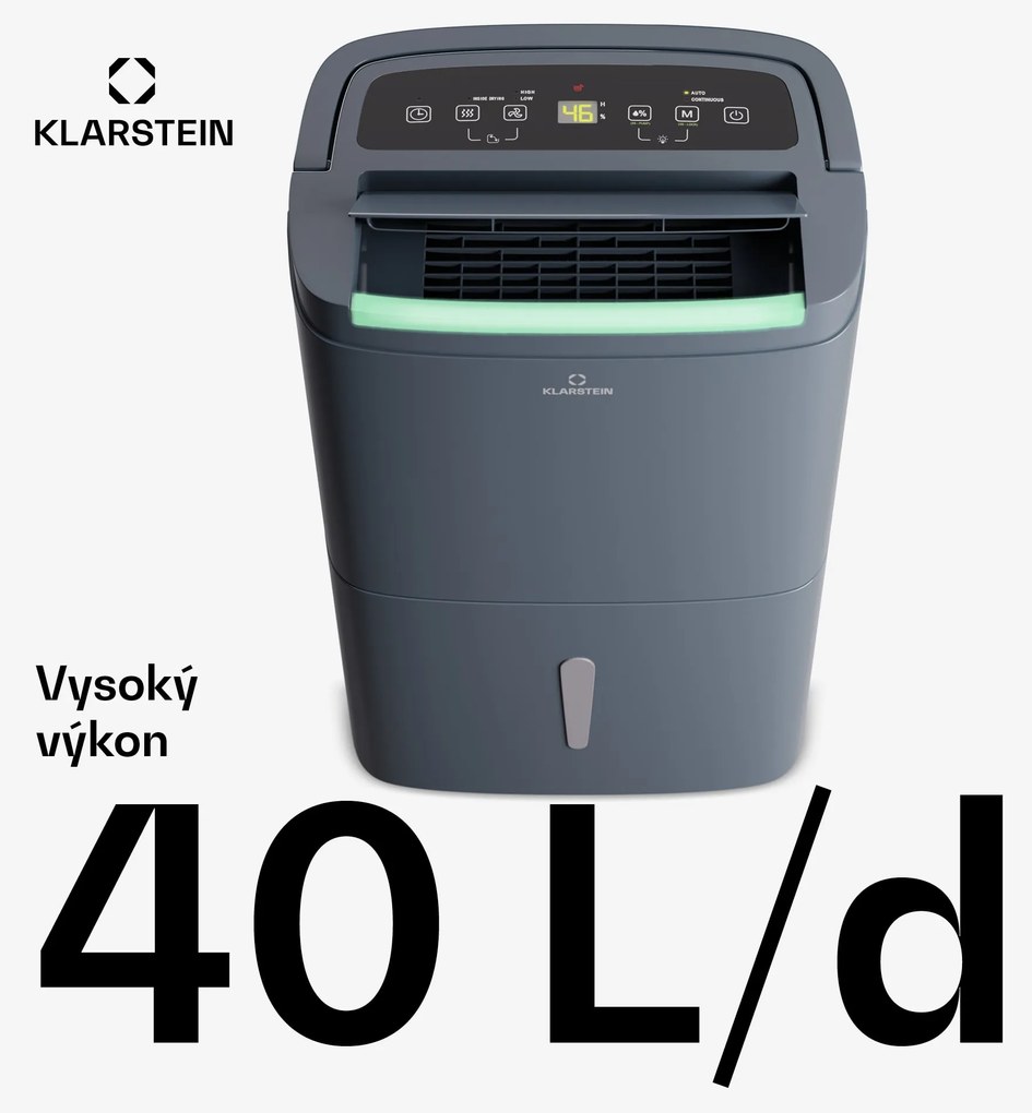 Klarstein DryFy Connect 40 Smart, Odvlhčovač, WiFi, Kompresia, 40l/d, 35-45m²