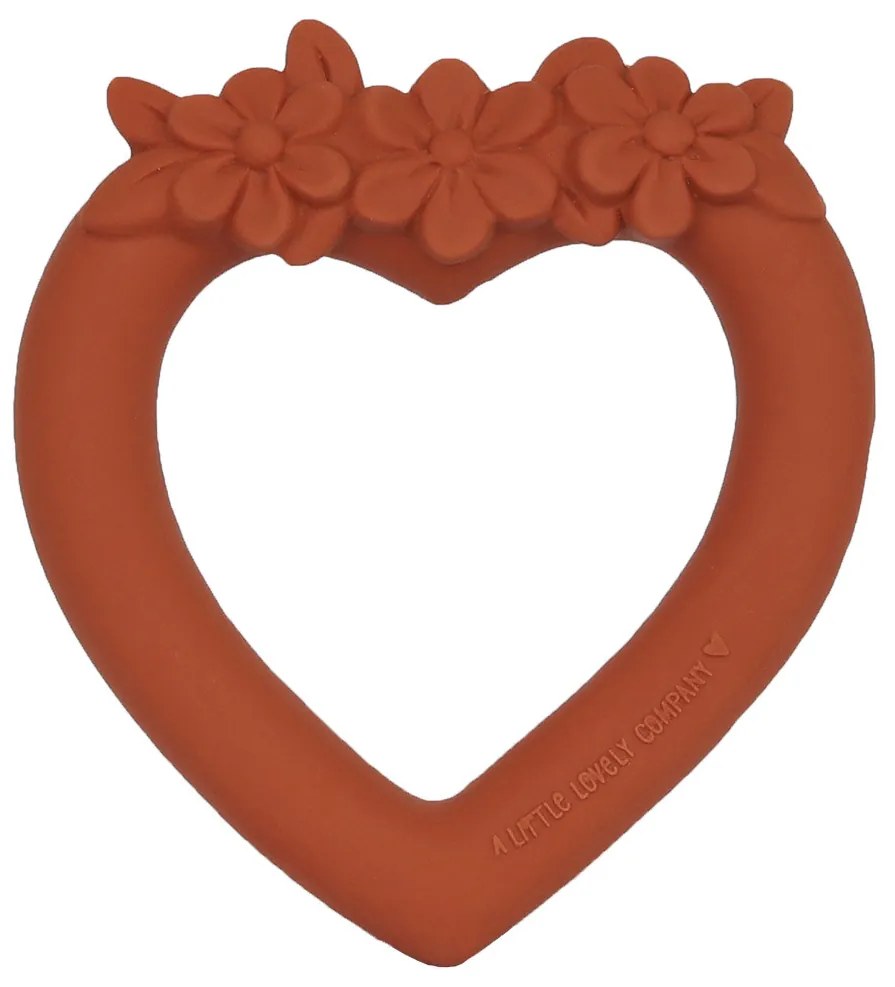 A Little Lovely Company - hryzadielko z kaučuku - terakotové srdce