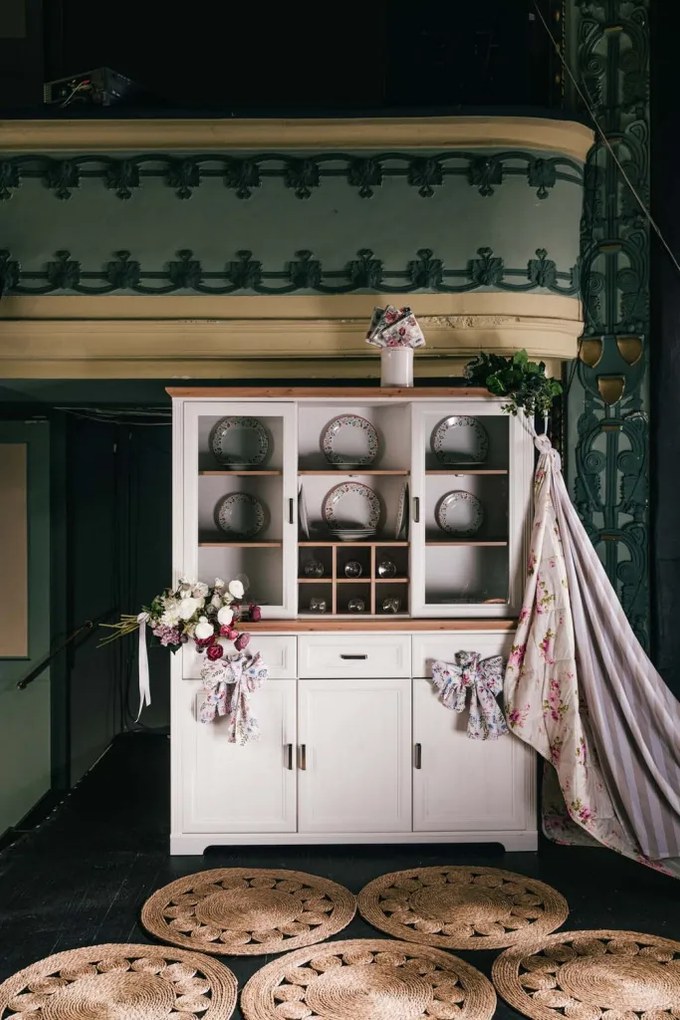 Jedálenský servis (12 dielov) Shanti Doppio, farebné kvety