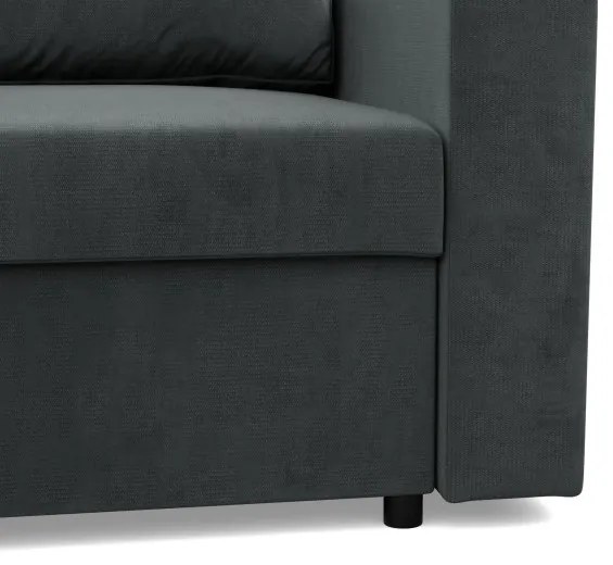 Rohová rozkladacia sedačka NEO Kronos tmavosivá