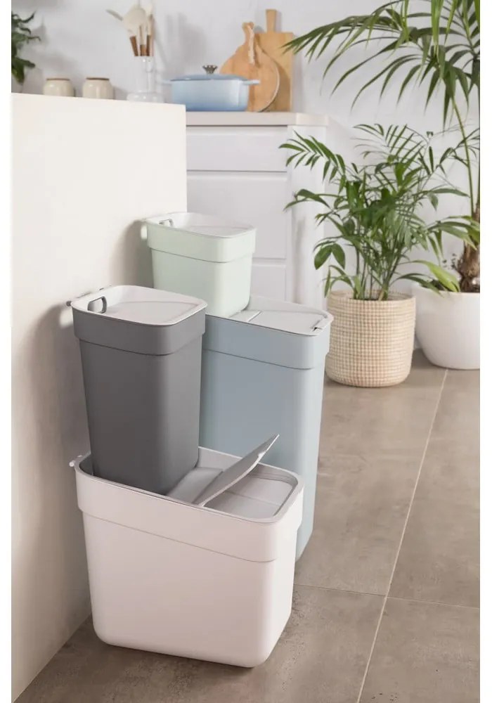 Svetlomodrý odpadkový kôš na triedený odpad z recyklovaného plastu 10 l Ready To Collect – Curver