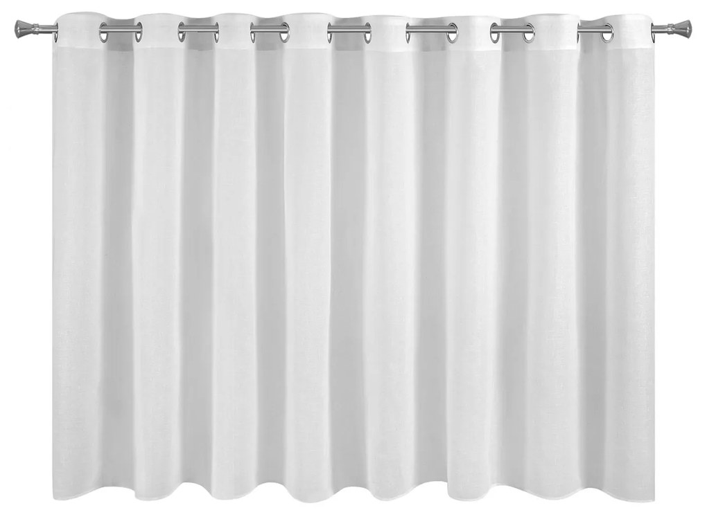 ZÁCLONA NA KRÚŽKOCH VIOLA 300X145 CM BIELA