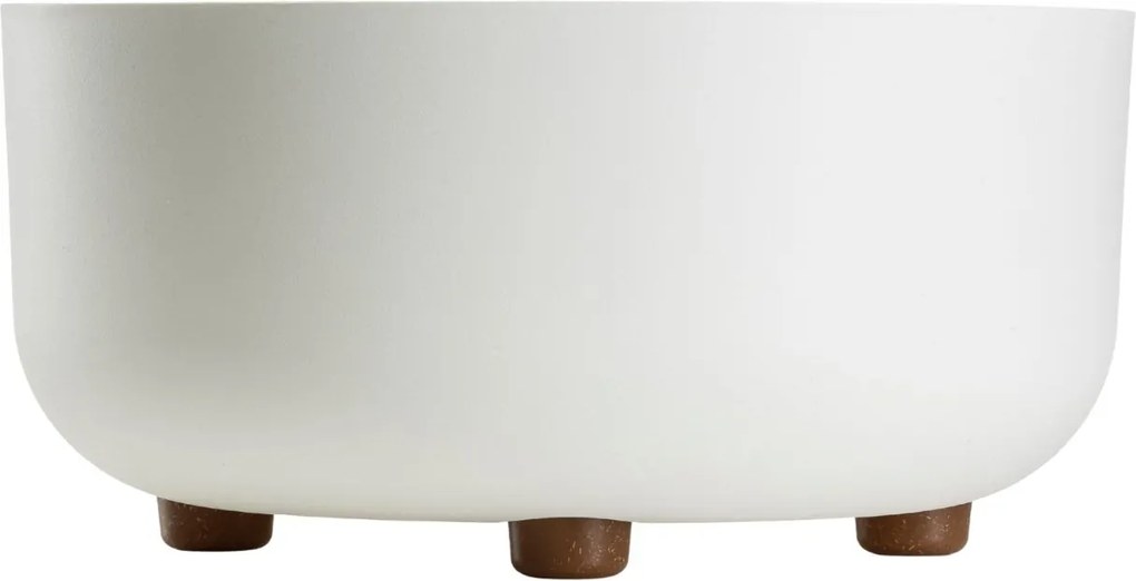 PLASTOVÝ KVETINÁČ TERRA 30X14,5 CM BIELA