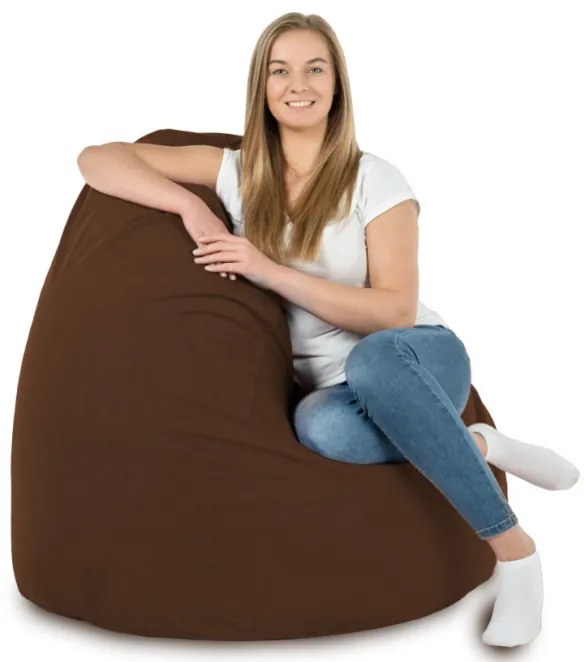 Plyšový sedací vak SAKO Hnedý