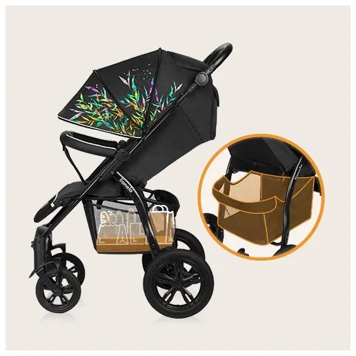 Lionelo - Športový kočík ANNET TOUR čierna/zelená