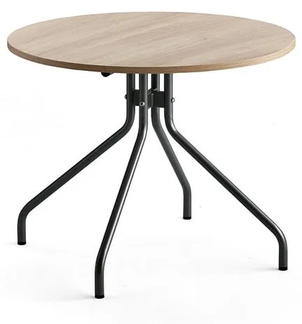 Stôl AROUND, Ø 900 mm, dub, antracit