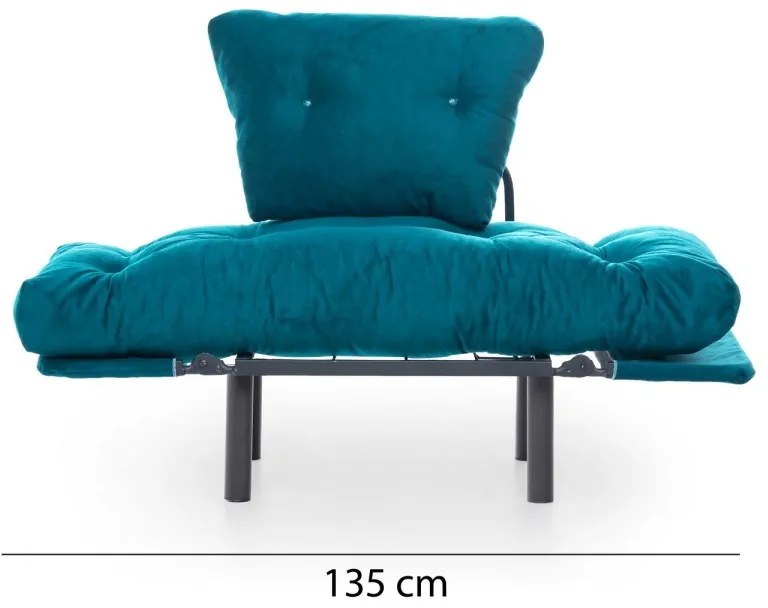 Kreslo Nitta petrolejovo modré