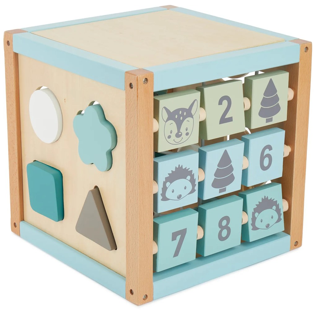 Bieco - Motorická kocka s labyrintom XXL - lesné zvieratká