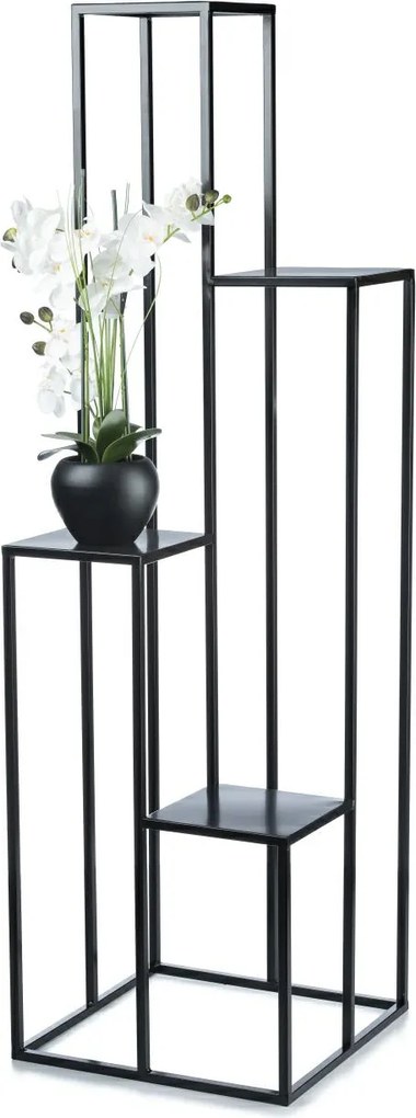 STOJAN NA KVETINÁČ KASKADA 150X44X44 CM ČIERNA