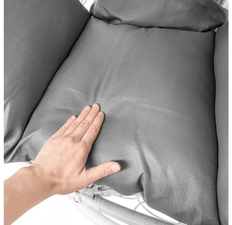 AKCIA Biele závesné kreslo KOKON bez stojanu II. akosť